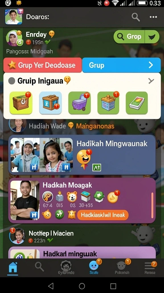 jkt303 - Interaksi sosial dengan pemain lain.