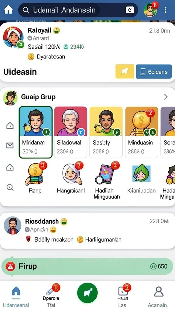 kagandan - Screenshot dari misi grup dengan teman-teman.