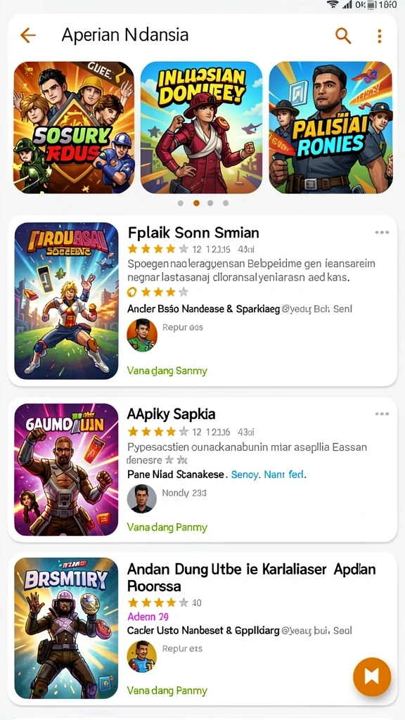 putarmega - Screenshot memperlihatkan sistem penghargaan dan pencapaian.