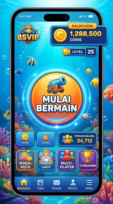 Layar utama 8svip — antarmuka bersih setelah instalasi